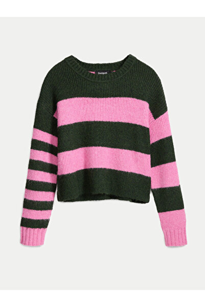 Desigual Γυναικείο Πουλόβερ 24WWJF30 Ροζ