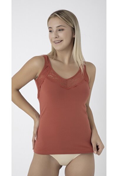 NightLove Öztaş Lycra Lace Thick Strap Tank Top 20004-A