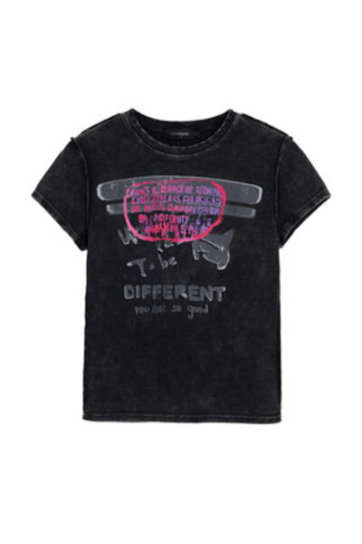 Desigual Γυναικείο T-Shirt 25SWTKX6 Γκρι