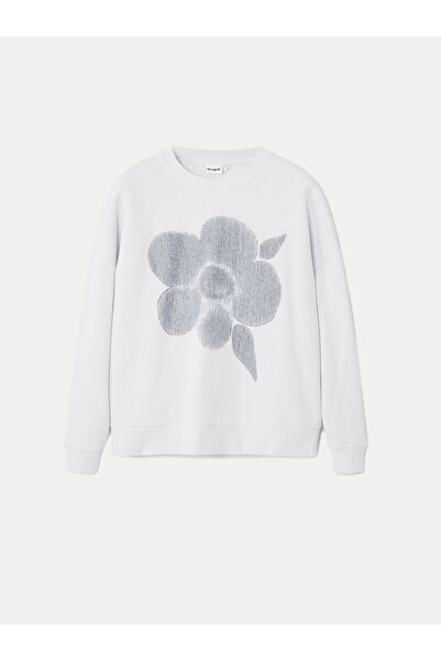 Desigual Γυναικείο Φούτερ 24WWSK33 Εκρού