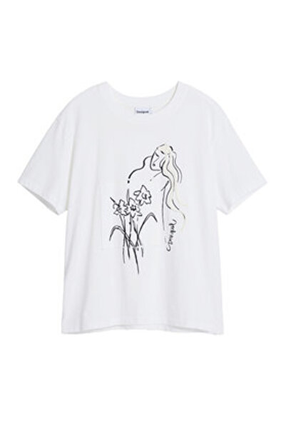 Desigual Γυναικείο T-Shirt 25SWTKAB Λευκό