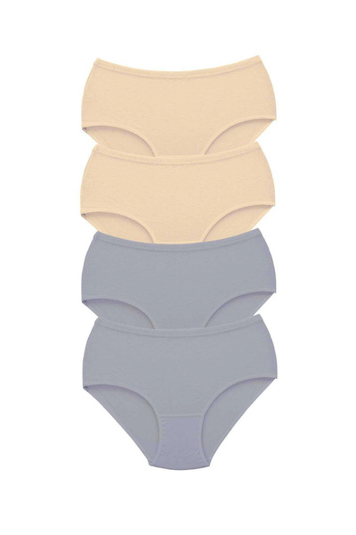 shopwave 4 Pieces Tutku Women's High Waist Bato Thick Rubber Panties S8