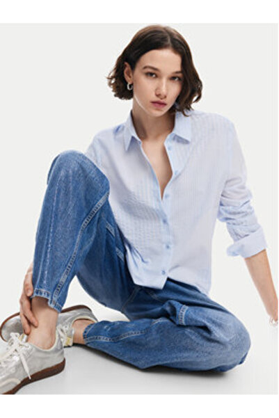 Desigual Γυναικείο Πουκάμισο 24WWCW22 Ανοιχτό Μπλε