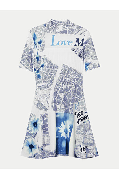 Desigual Γυναικείο Φόρεμα Casual 24SWVK54 Μπλε