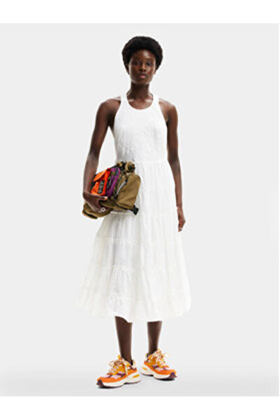 Desigual Γυναικείο Καλοκαιρινό Φόρεμα 24SWVW78 Λευκό