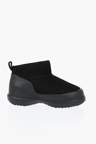 MOON BOOT Ghete Luna din piele întoarsă cu căptușeală din piele de mouton