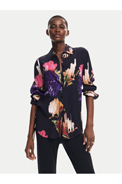 Desigual Γυναικείο Πουκάμισο 24WWCW15 Μαύρο