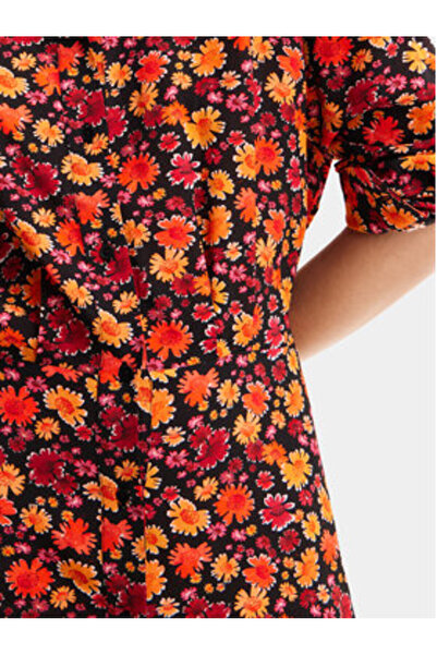 Desigual Γυναικείο Φόρεμα-Πουκάμισο 24SWVW29 Πορτοκαλί