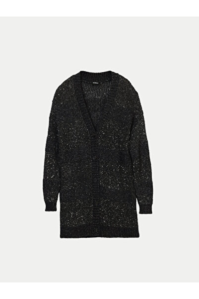 Desigual Γυναικεία Ζακέτα 24WWJF22 Μαύρο