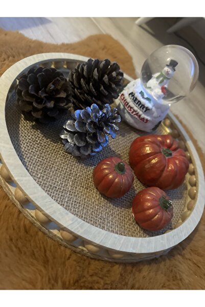 Marrone Beaded Handmade Rustic Tray 30*30