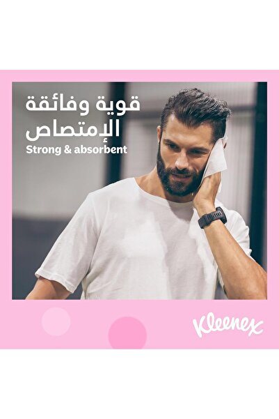 Kleenex Ultra Strongs Facial Tissues, 10 Soft Packs (8+2 Free) x130 Sheets, 2-Ply