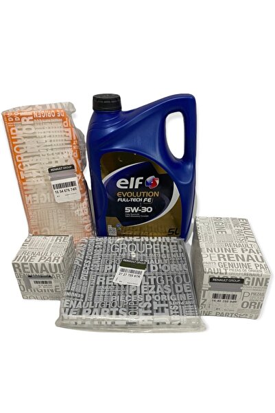 ELF Clio 1.4 Benzınlı Kw72 Fitre Seti+Elf 5w30 5lt Dpf Li 2025 4Lü Set