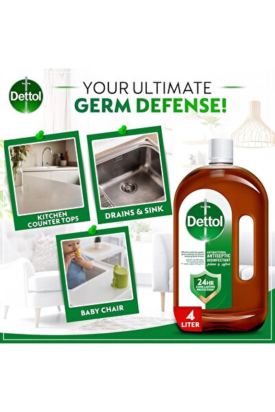 Dettol Antiseptic Antibacterial Disinfectant Liquid, 4 Liters