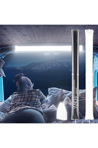 Generic فانوس تخييم LED قابل للطي بقوة 1000 لومن يعمل بالبطارية لحالات الطوارئ الخارجية