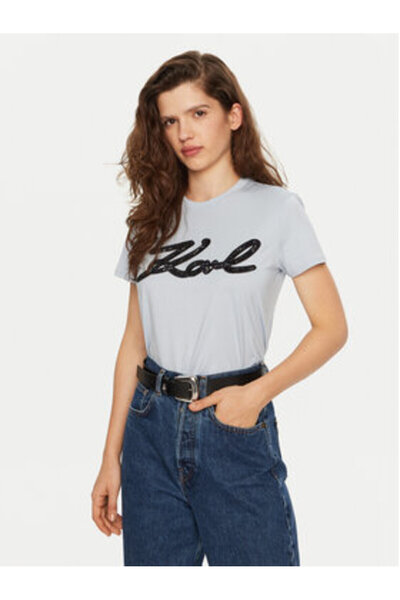 Karl Lagerfeld Γυναικείο T-Shirt A1W17117 Μπλε