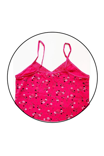 HarmonyAura Women's Strappy Patterned Athlete Lacy Cotton Combed Cotton D5