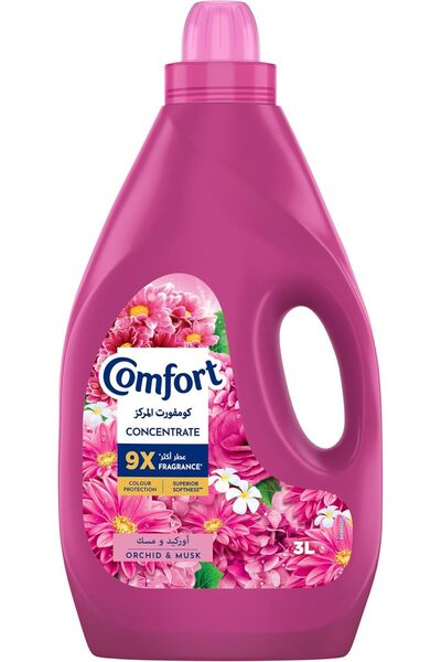 Comfort Concentrated Fabric Softener, Orchid & Musk Scent, 3L, 9x Stronger Fragrance