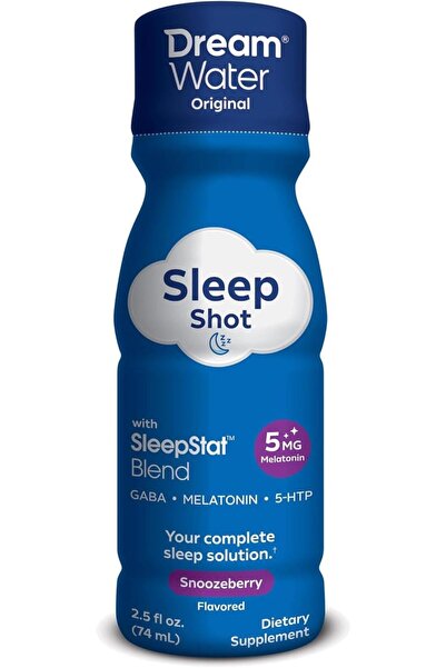 genernic Dream Water Sleep Shot Original - Single Bottle Sleep Aid with Melatonin 5mg, 2.5 Oz (74ml), Pack of
