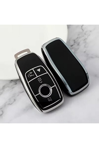 OEM Husă cheie neagră pentru Mercedes Benz W205 W213 W222 X167 W177 A C E S G Class GLC CLA 4 butoane