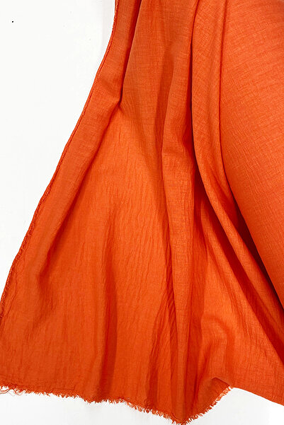 HarmonyAura Linen Fabric - Organic Fabric - Curtain Fabric - Fine Linen - Fabric for Clothing Drape Orange 7