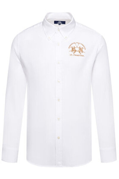 LA MARTINA Ανδρικό Πουκάμισο CCMC01 PP003 Λευκό