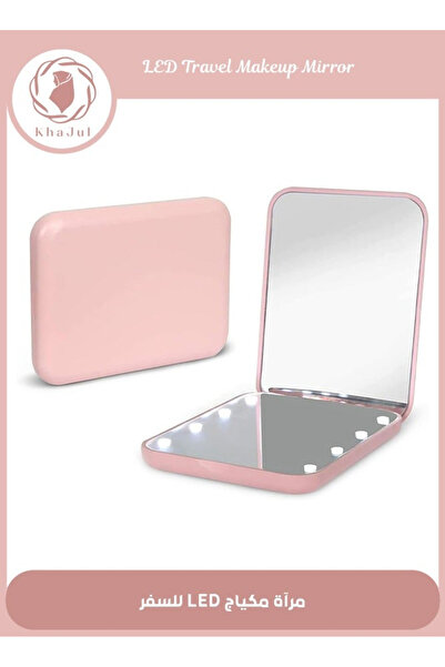 KHAJUL Pocket Mirror, 1X/3X Magnification LED Compact Travel Makeup Mirror wi...