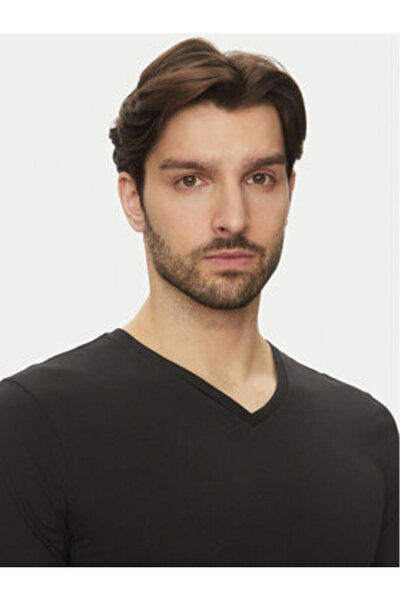 Lacoste Σετ 3 ανδρικών μπλουζών TH9008 Μαύρο