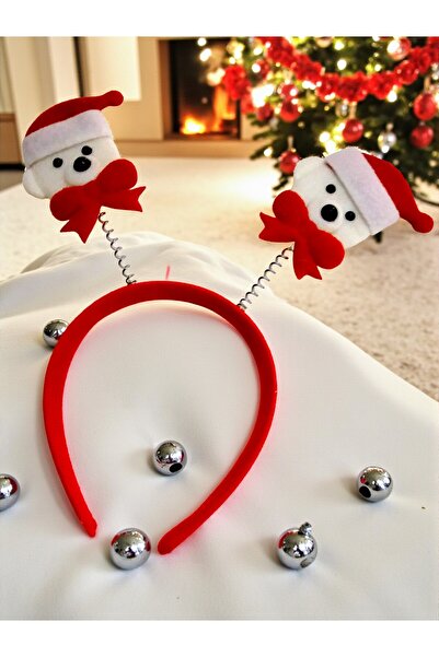 Armada تاج عيد الميلاد مع شخصية دمية دب يرتدي قبعة سانتا كلوز الحمراء - مقاس قياسي