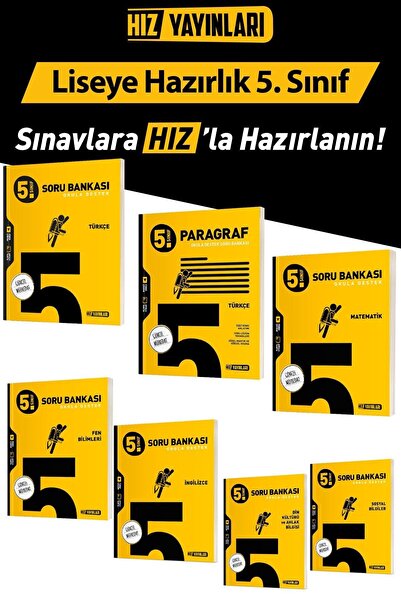 Evrensel İletişim Yayınları HIZ 5.Sınıf Tüm Dersler Soru Bankası Seti Güncel ...
