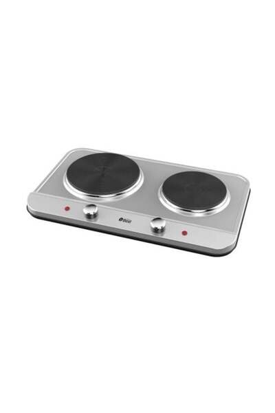 Techno Best Electric Stove with Two Burners Stainless Steel 2500W