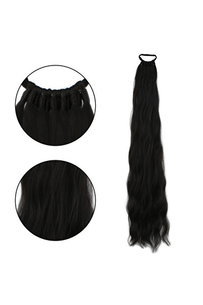 TAM TARZ Coada de cal cu cataramă din cauciuc ondulată - maro