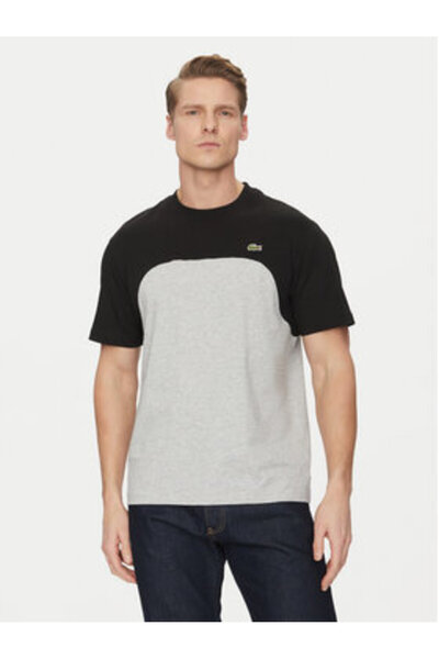 Lacoste Ανδρικό T-Shirt TH9551 Μαύρο, Γκρι