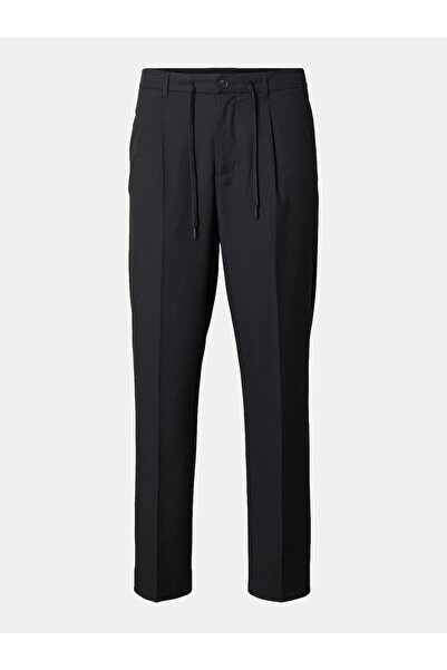 Selected Homme Ανδρικό υφασμάτινο παντελόνι 16094358 Μαύρο