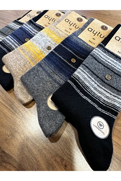 Aytuğ Lambswool Lamb Wool Men's Socks 3 Pack