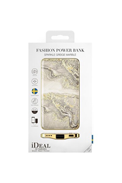 Ideal Of Sweden PowerBank iDEAL OF SWEDEN, Sparkle Greige Marble, 5000 mAh