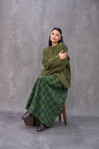 KÜÇÜĞÜM BUTİK Khaki Green Knitwear Casual Sweater