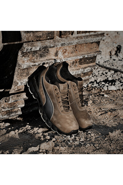 Puma Safety Condor Low Kahverengi Çelik Burunlu Nubuk Deri İş Ayakkabısı S3 SRC ESD 46 Numara