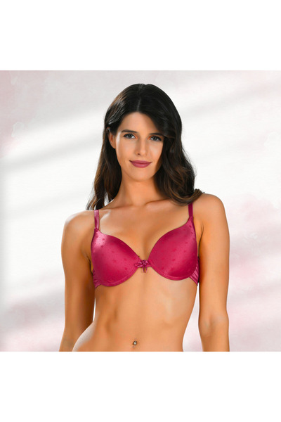 Özgür NBB Yıldız Desenli Hafif Destekli Sütyen Fuşya