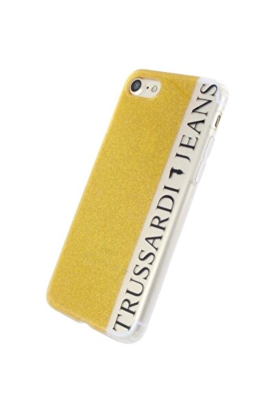 Trussardi Jeans silicone case, compatible with iPhone 7/8, Gold