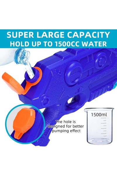 Optim Solution Σετ 3 x Πιστόλια Νερού για Παιδιά, OPTIM SOLUTION, 6+ Ετών, Καλοκαιρινά Παιχνίδια, Πισίνα, Παραλία, 1x 300 ml, 1x 50