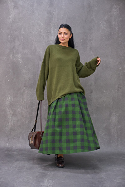 KÜÇÜĞÜM BUTİK Khaki Green Knitwear Casual Sweater