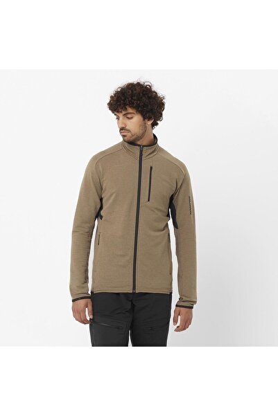 Salomon ESSENTIAL LIGHTWARM Erkek Tam Fermuar Polar SHITAKE LC2224400