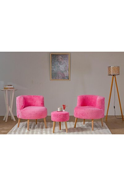 MZS DİZAYN İKİLİ BERJER KOLTUK ÇAY SETİ VE PUF TAKIMI (SALON,BALKON,OFİS)3LÜ ...