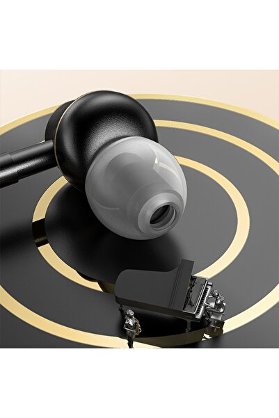 Usams In-Ear Type-C Audio Headphones, 1.2m, (EP-43), Black