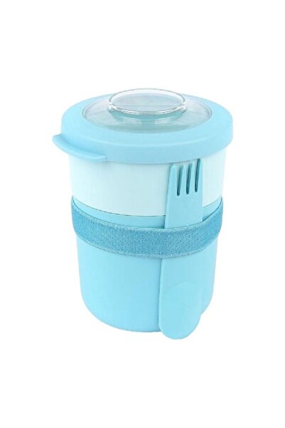 Amuse 2-in-1 Yogurt Container, Amuse, Plastic/Tritan, 450ml, 10.5x14.2cm, Blue