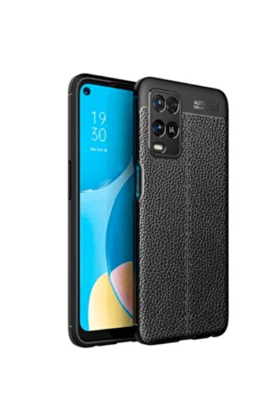 OEM Husa Just-in-case silicon/piele, compatibila cu Oppo A74 4G, negru