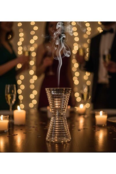 GIFT 6 حبات من المبخره زجاج براس فضي