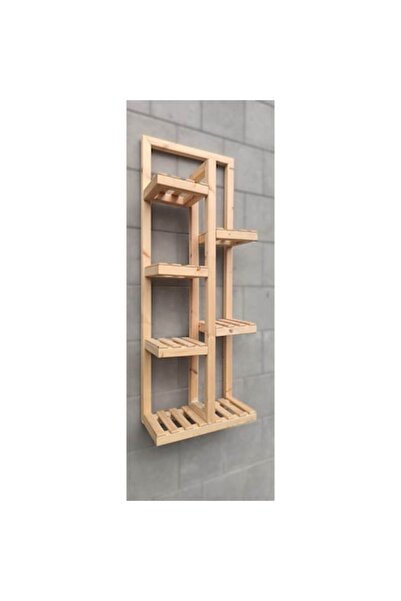 OEM Raft, etajera pentru flori, din lemn masiv de pin, natur, polita de 30 cm...