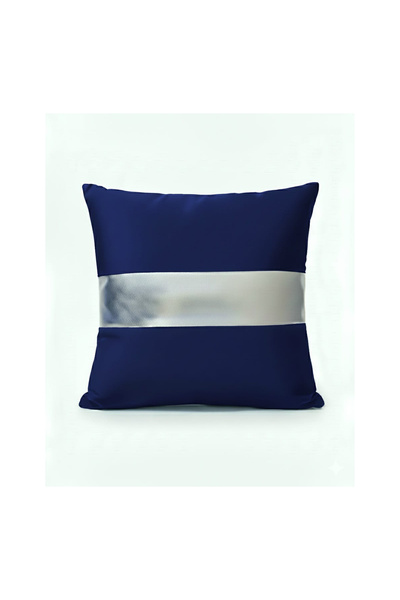 Nisahometeks Silver Detail Throw Pillow Cover Stain Resistant Erasable