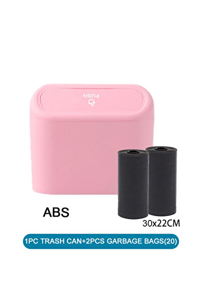 Choice1 Pink 2 Car Trash Can (with Lid) Contains 60 (300) Garbage Bags, Small...